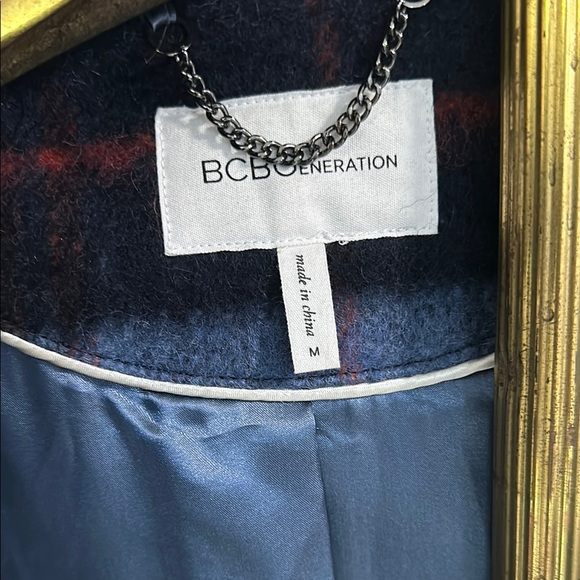 BCBGeneration - Stylish Blue and Black Striped Women's Coat - Picture 6 of 9